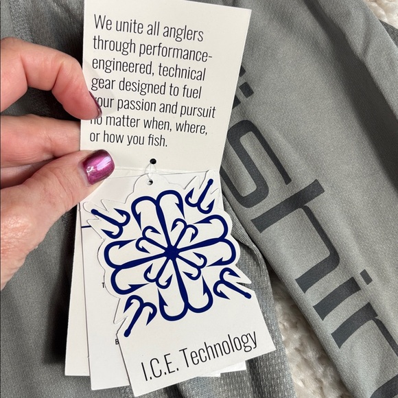 Huk Performance Fishing Shirt Mens XL NWT I.C.E. Tech Long Sleeve Gray - Picture 5 of 13